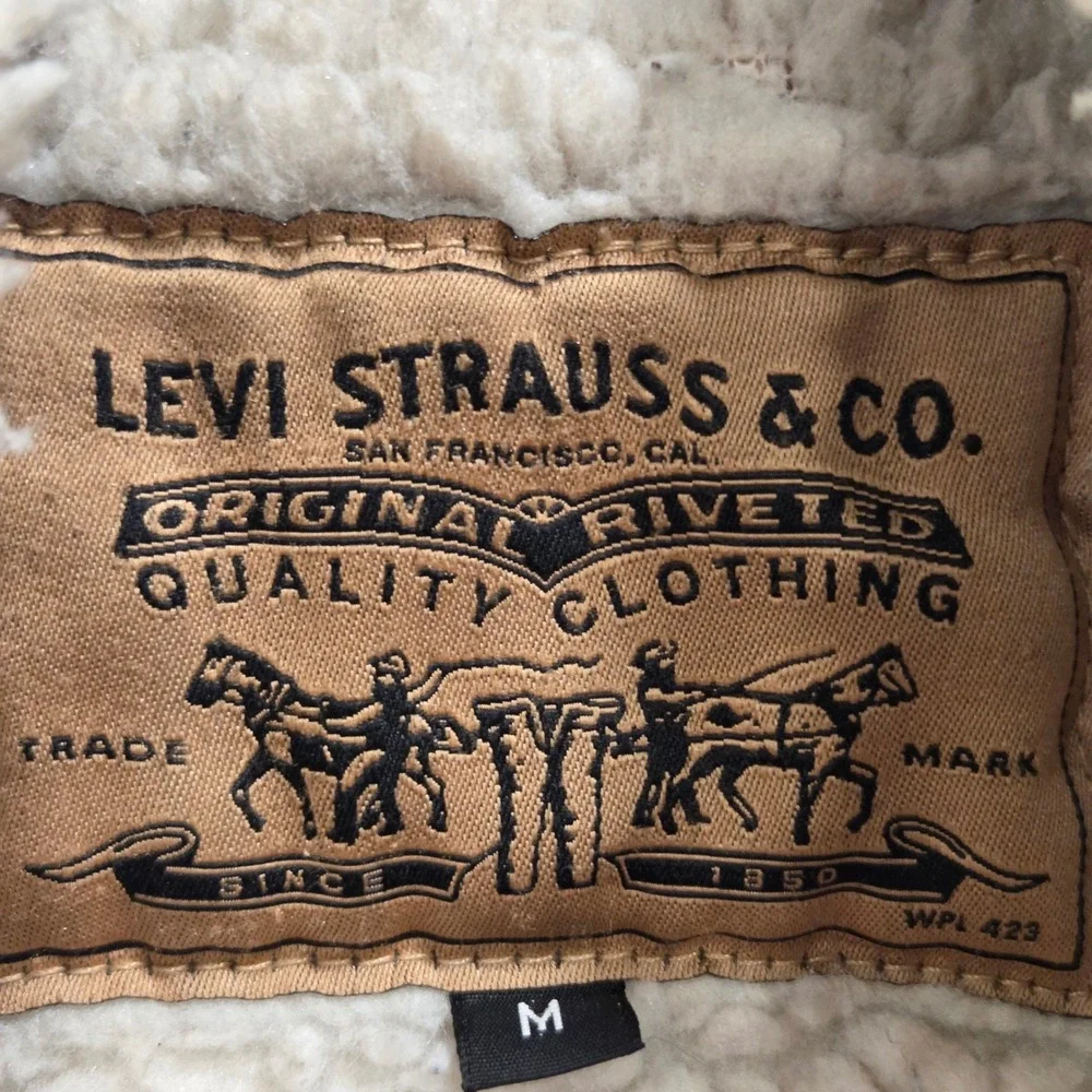 Levi's Corduroy Sherpa Trucker Jacket Men's Medium Western Workwear Cowboy